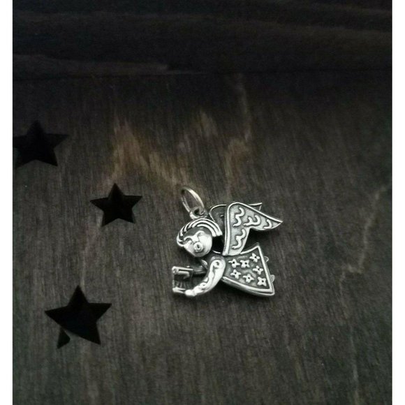 James Avery Choir Singing Angel Slver Charm